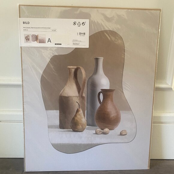 New !  (3- PACK)  IKEA BILD Poster, organic shapes, 16 ¼ x 20 " - Picture 1 of 4